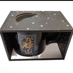 Black & Gold Scorpio Zodiac 18oz Mug New With Gift Box